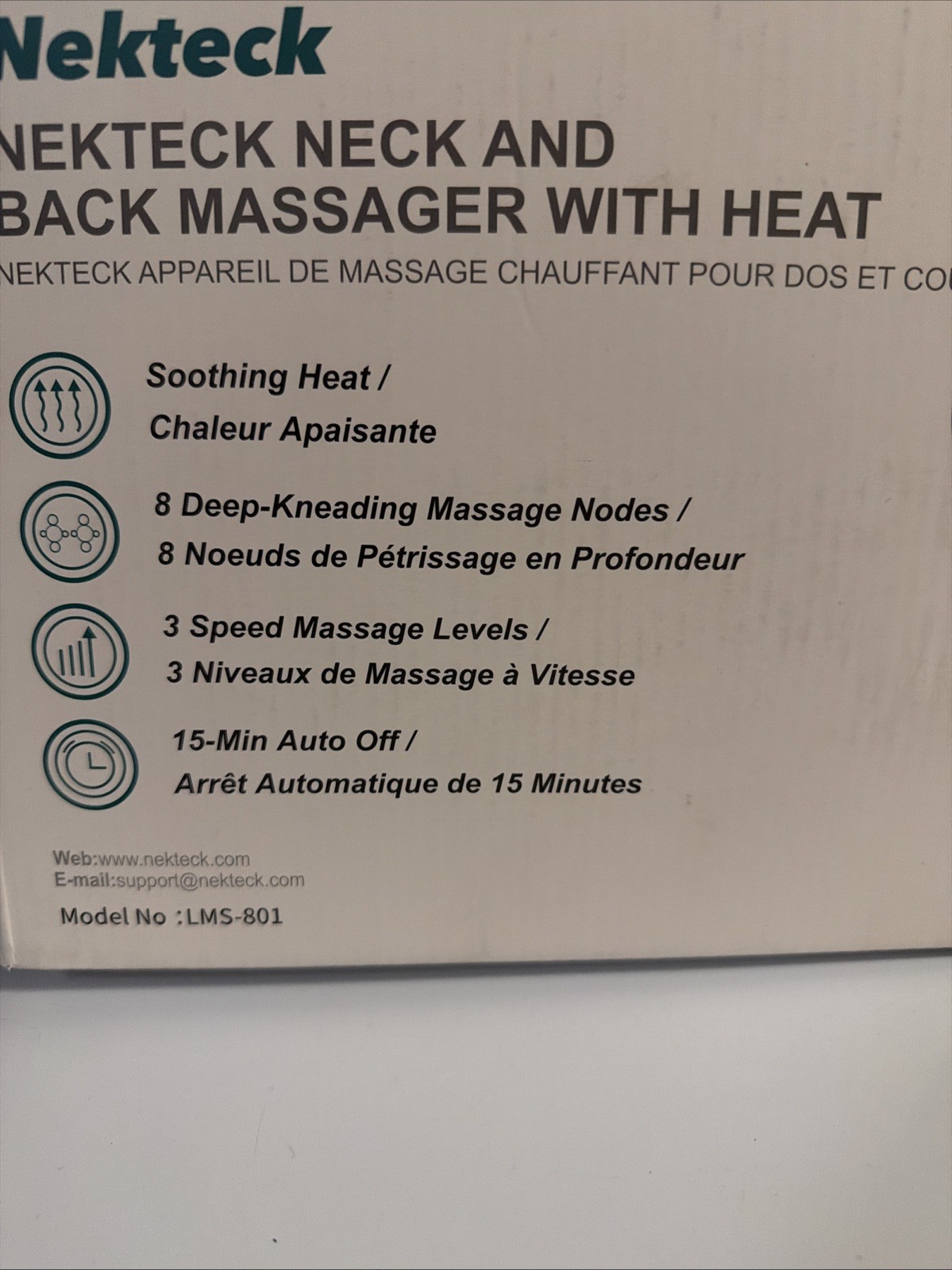 Nekteck Neck and Back Massager with Heat