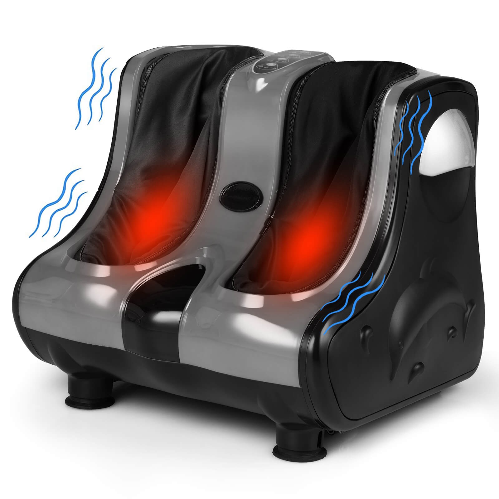 Foot & Calf Massager W/Heat Vibration Deep Kneading Shiatsu Foot Massage Machine