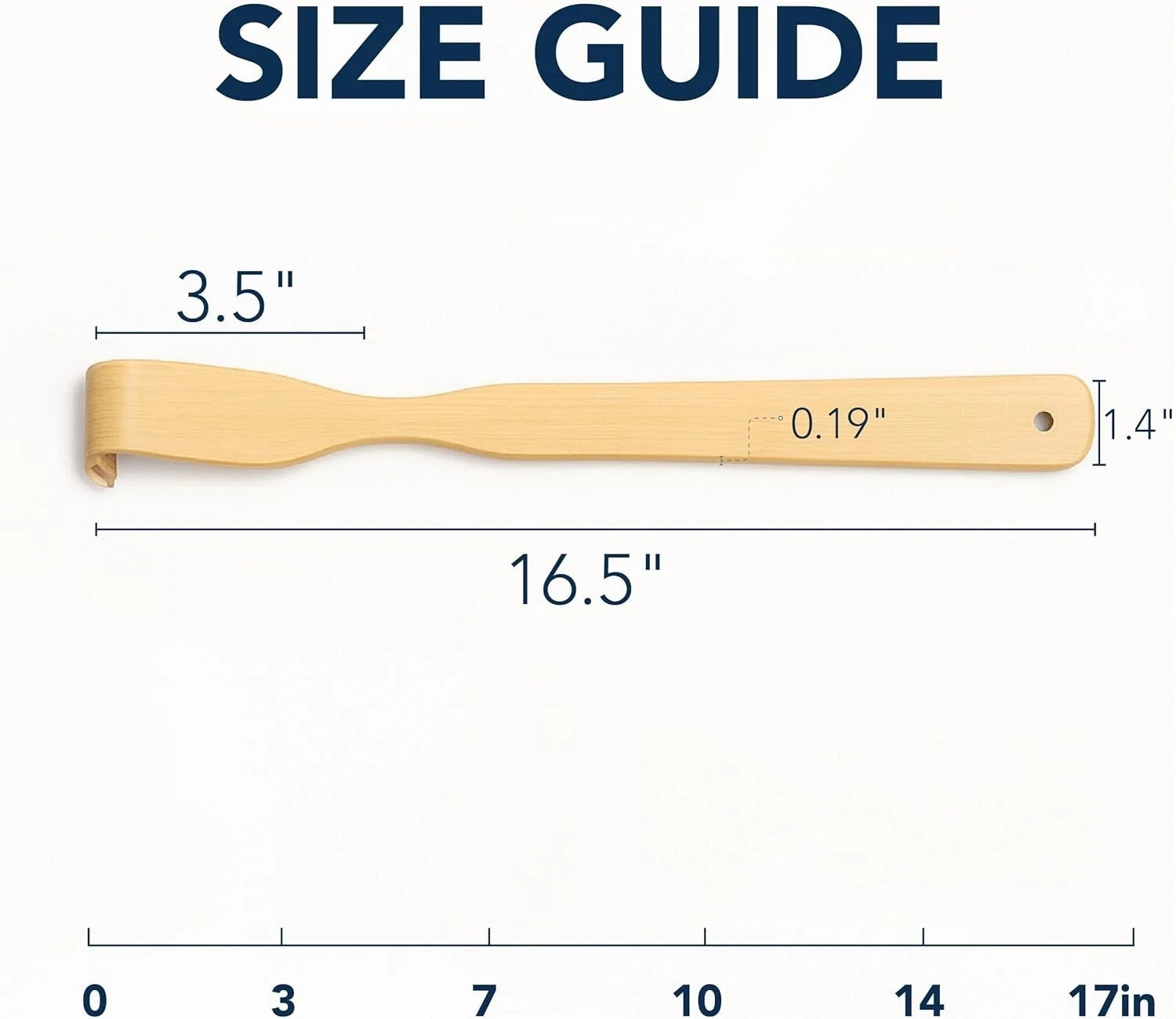 Slick- Bamboo Back Scratcher, 16.5”, 2 Pack, Wooden Back Scratcher Long Handle