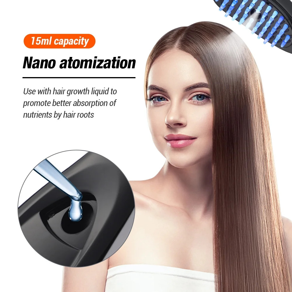 Electric Spray Massage Comb,Scalp Massager,Micro Current Head Meridian Massager