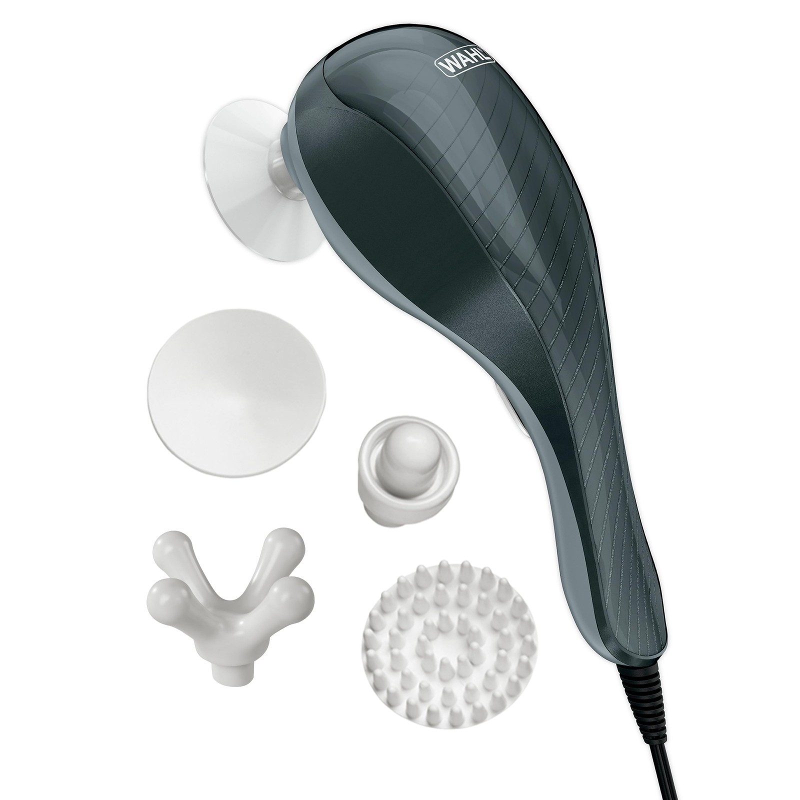 Wahl 5 Piece Therapeutic Massager Set Corded Grey for Muscle Relief and Recovery