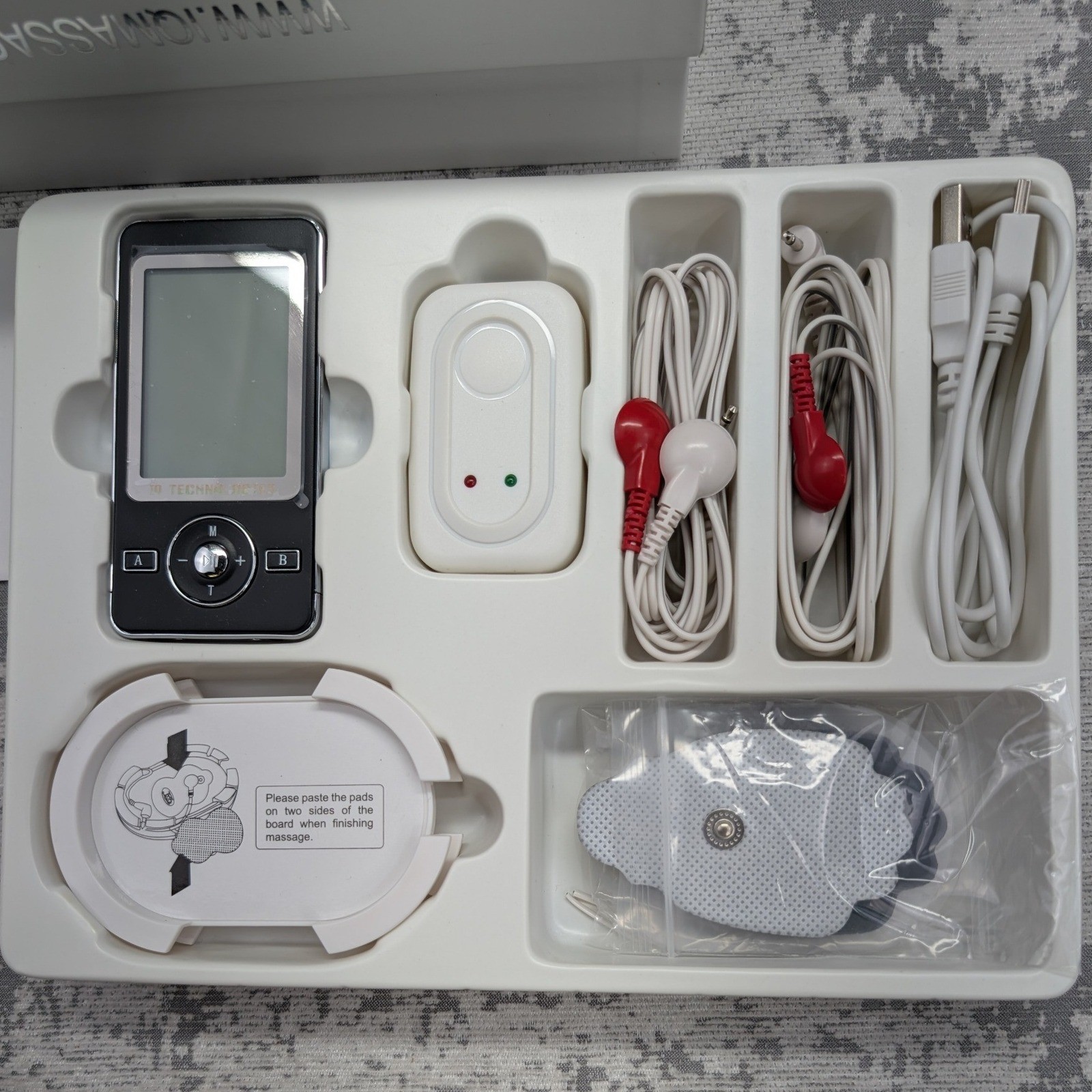 IQ Technologies PRO V Electronic Pulse Massager Therapy Device Kit