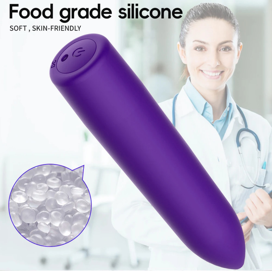 Women Mini Powerful Bullet Shape 10 Speed Vibrating Neck Body Massage Personal
