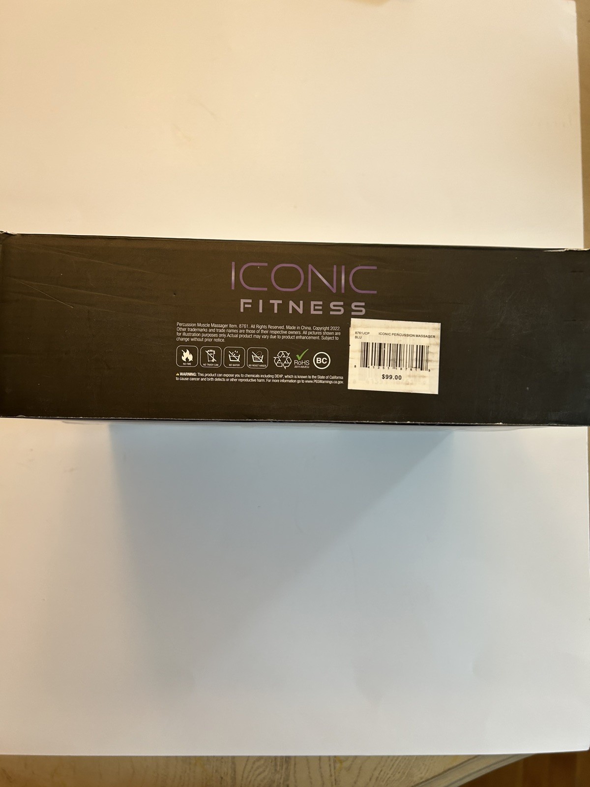 Iconic Fitness Percussion Muscle Massager Gun 4 Heads, 6 Speeds Open Box