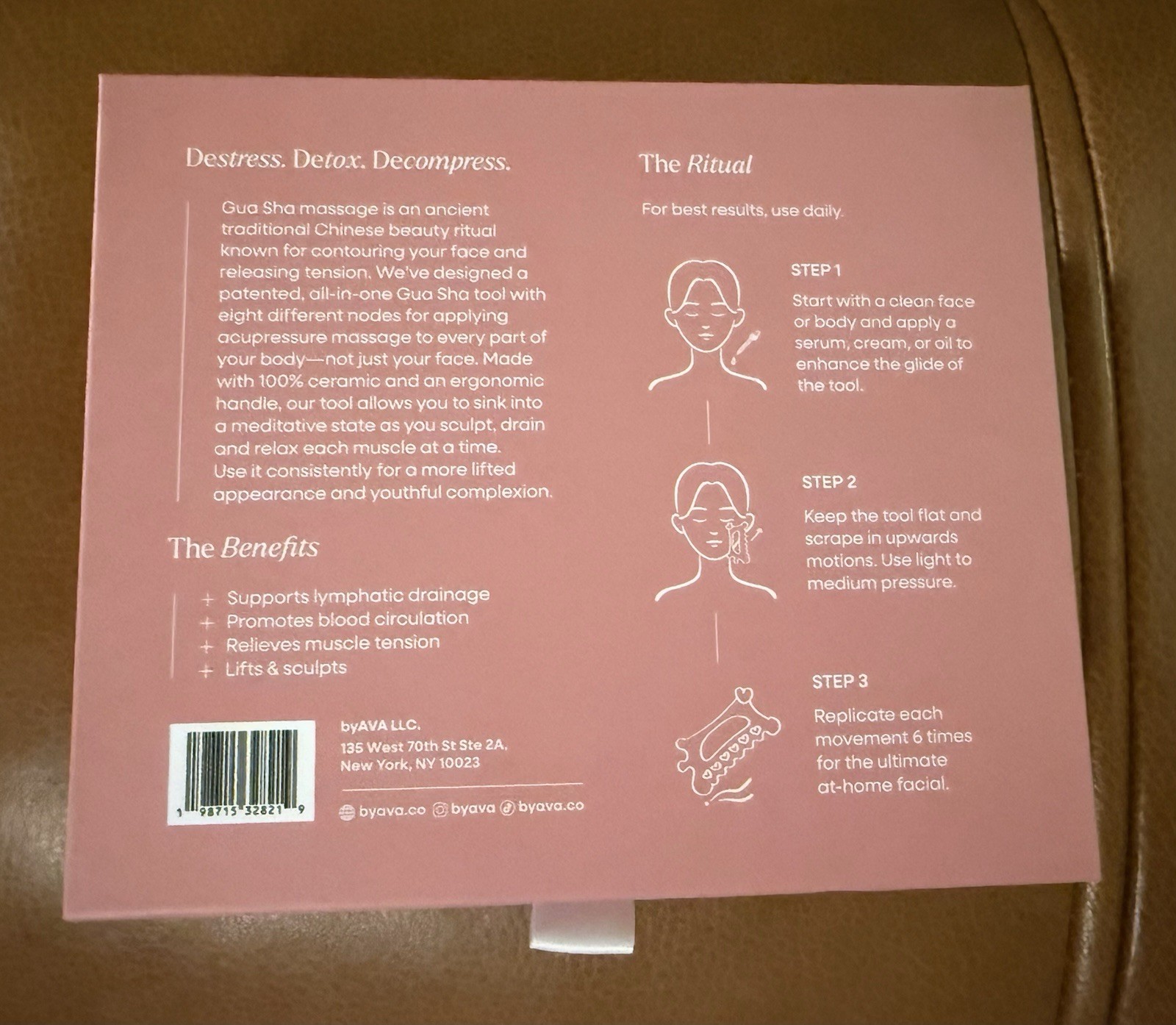 NEW Gua Sha Ceramic Lymphatic Drainage Sculptor Massage Therapy Tool By Ava