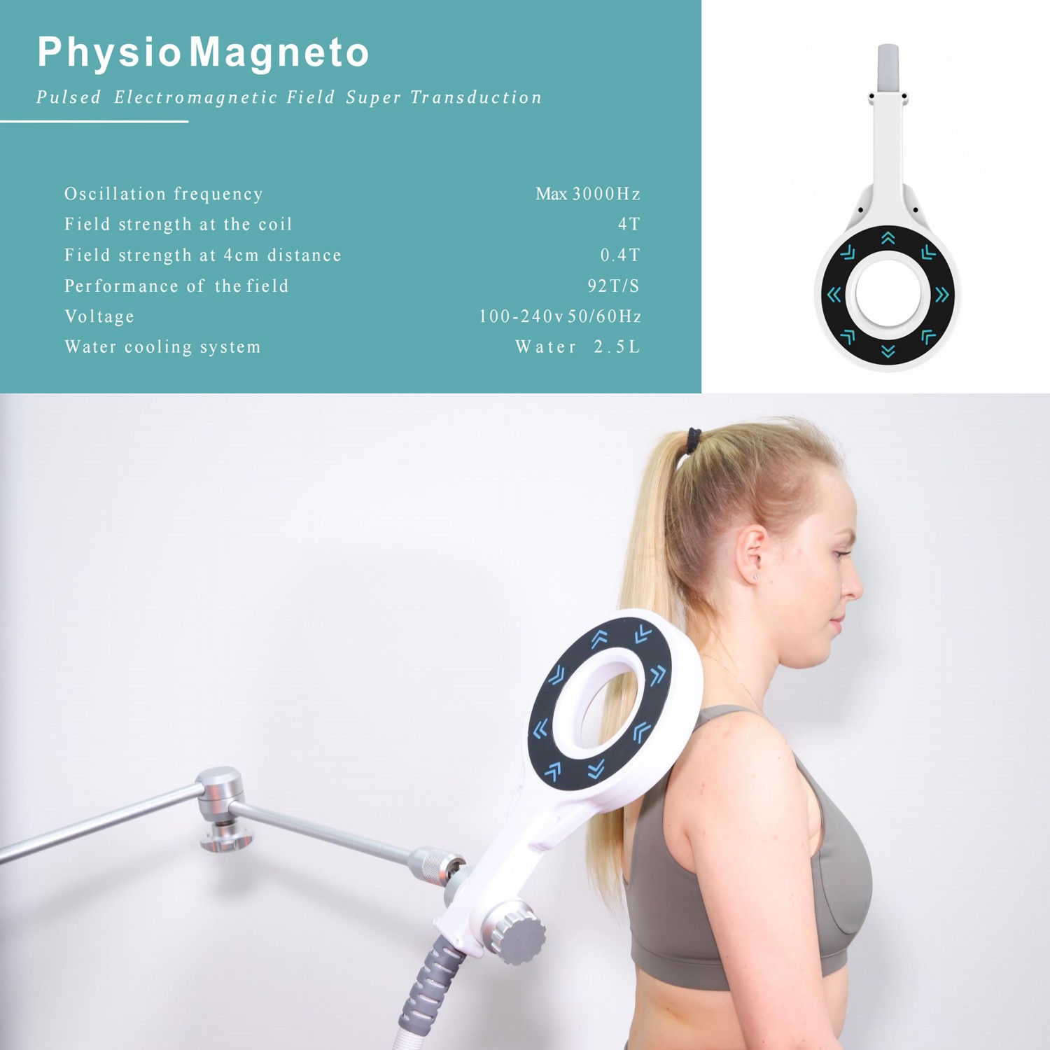 Protable PMST PEMF EMTT Physio Magneto Transduction Therapy Pain Relief Machine