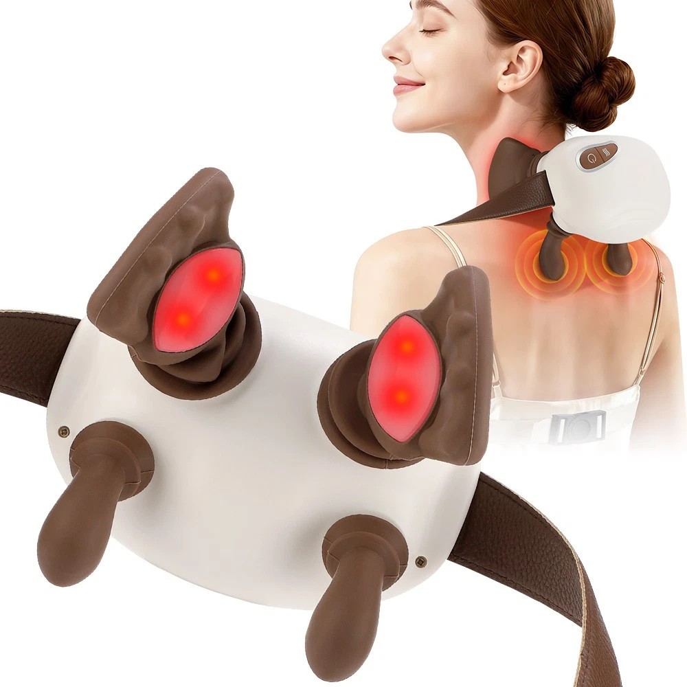 Bionic Shoulder Neck and Back Massager with Heat Deep Tissue 4D Kneading Shiatsu