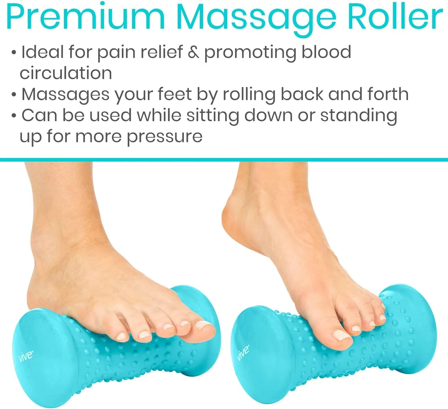 Vive Massage Ball Set (4 Piece) – Plantar Fasciitis Relief Foot Pain Hot Cold Th