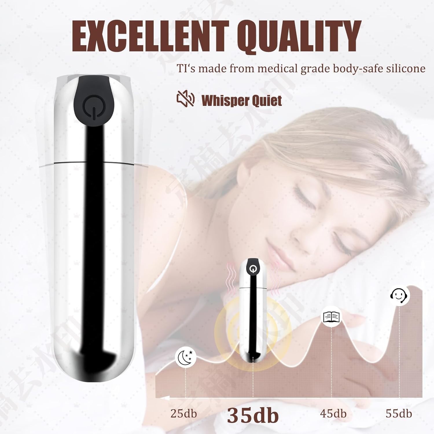 New Portable Massager, Silicone Skin Friendly for Massage Body Relaxation Silver