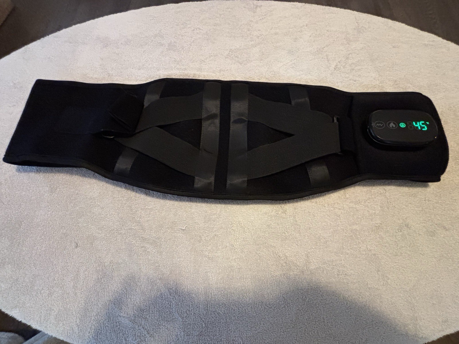2 item lot containing heated massage,support brace and air compression leg unit