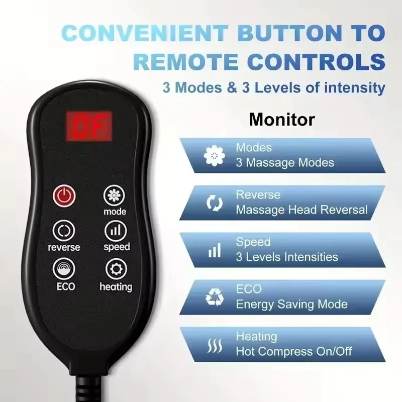Heated Foot and Leg Massager Electric Kneading Rolling Foot Calf Relaxer Machine
