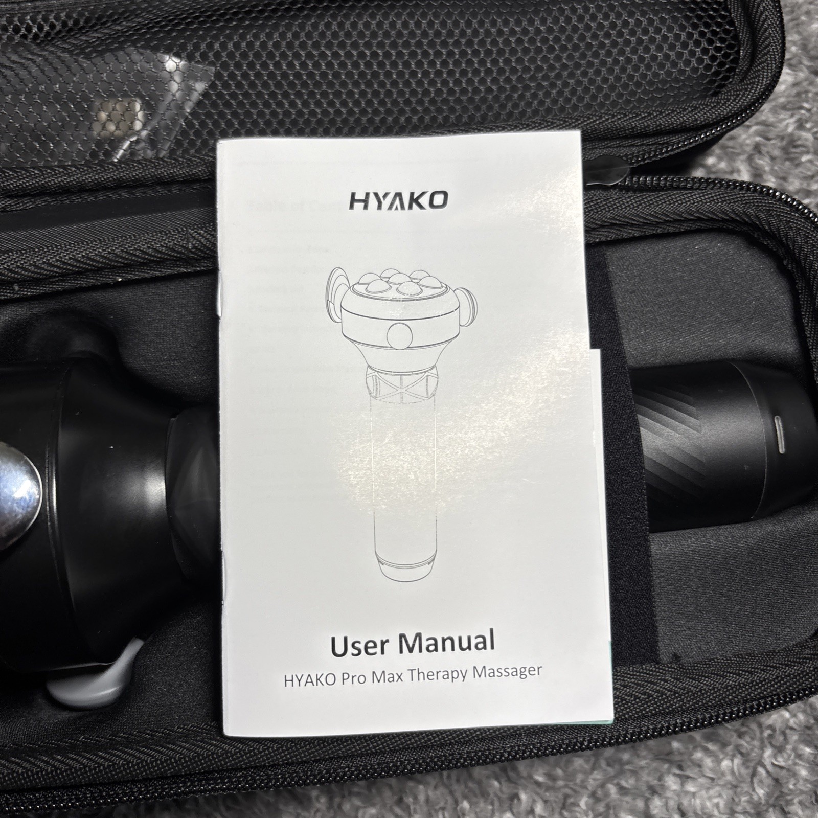 HYAKO Pro Max Therapy Massager – 6500 RPM Deep Tissue Vibration, Grey