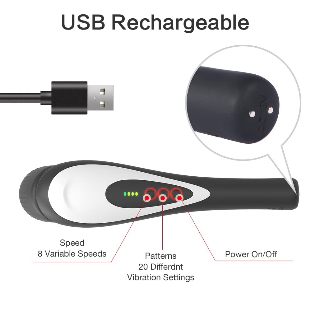 Rechargeable Handheld Deep Tissue Massager – Cordless Electric Percussion Wand f