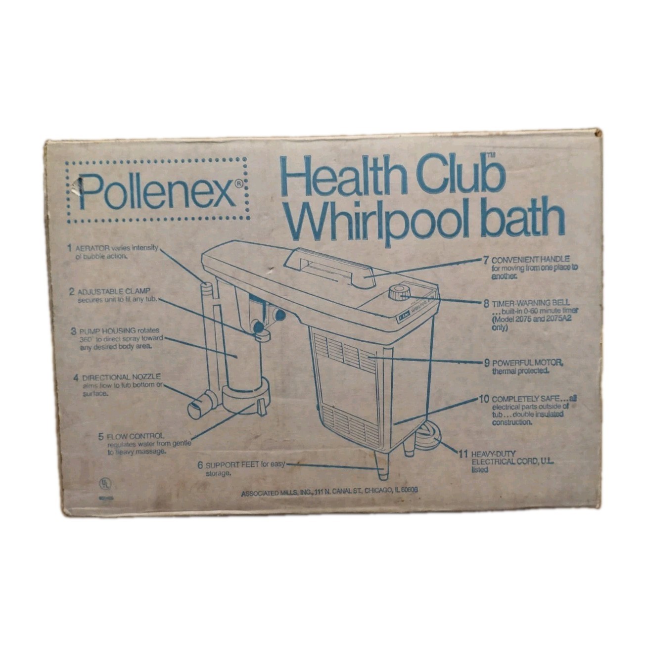 New Vintage 1972 Pollenex WB2075 Health Club Whirlpool Bath