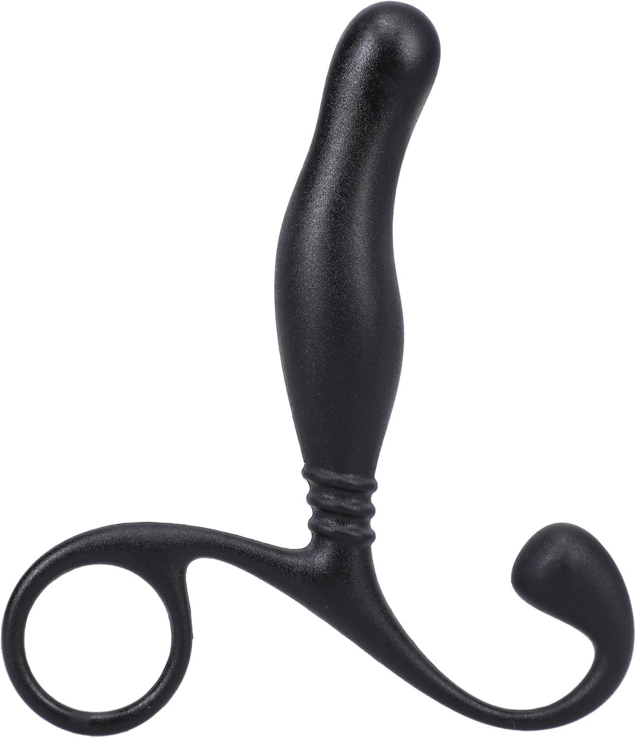 Prostate Massager Black Smooth ABS Plastic with Slender Tip for Easy Insertion