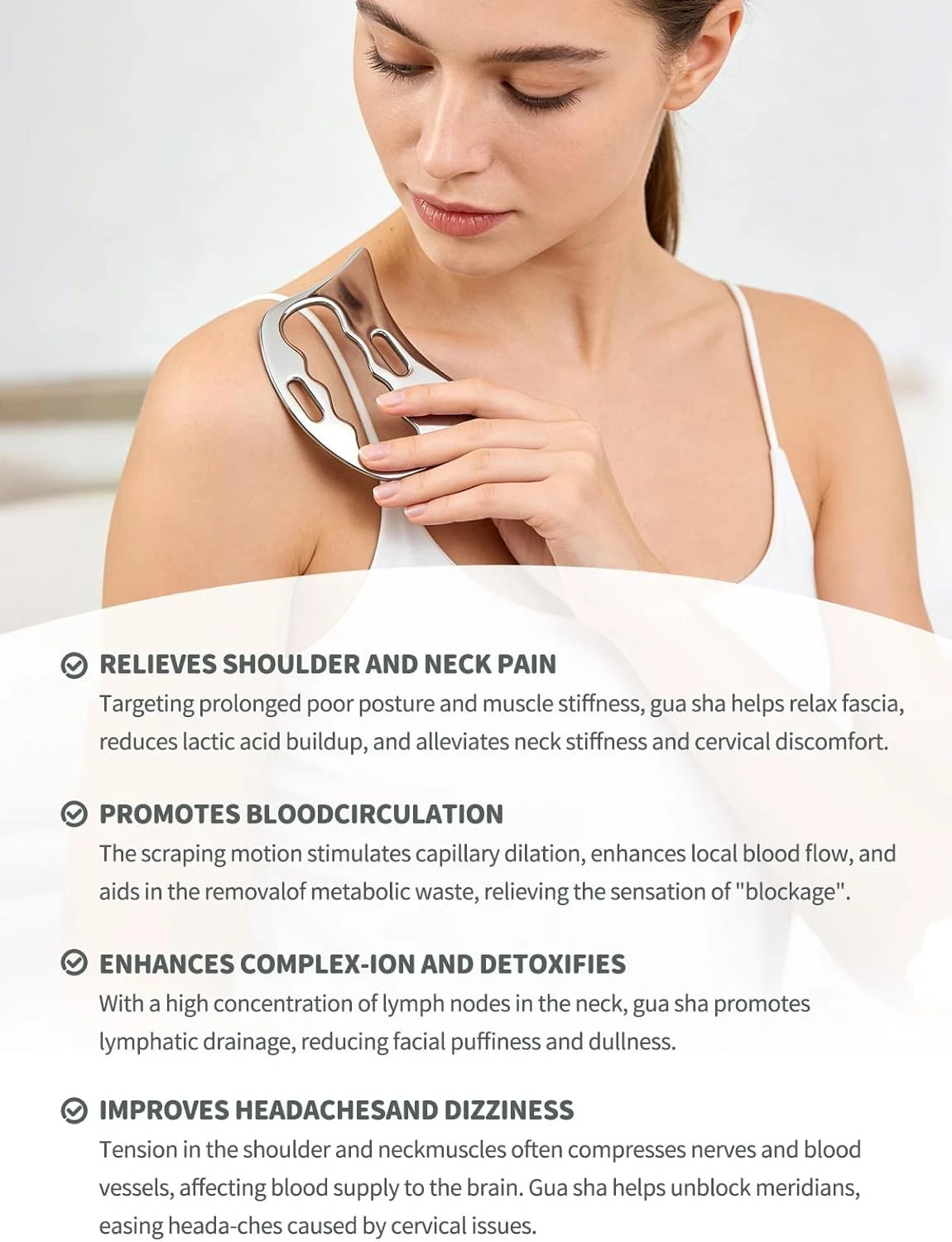 2-In-1 Stainless Steel Gua Sha Massage Tool Set, Muscle Scraper & IASTM Tools fo