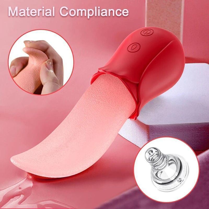 Tongue Powerful Massager Full Body Stimulation Licking Massage Wand Women Men US