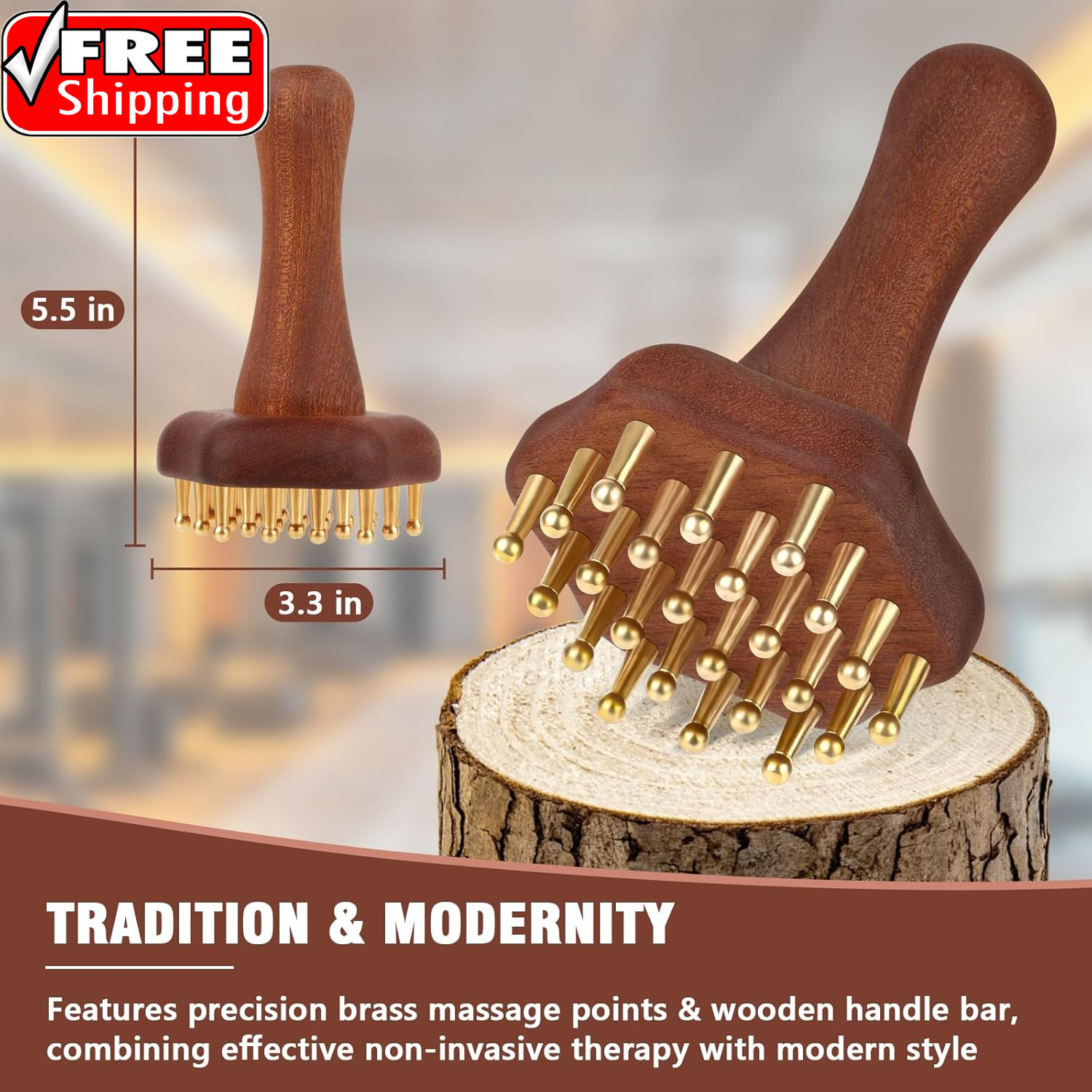 Wood Therapy Massage Tools,Lymphatic Drainage Massager Helps Reduce Cellulite fo