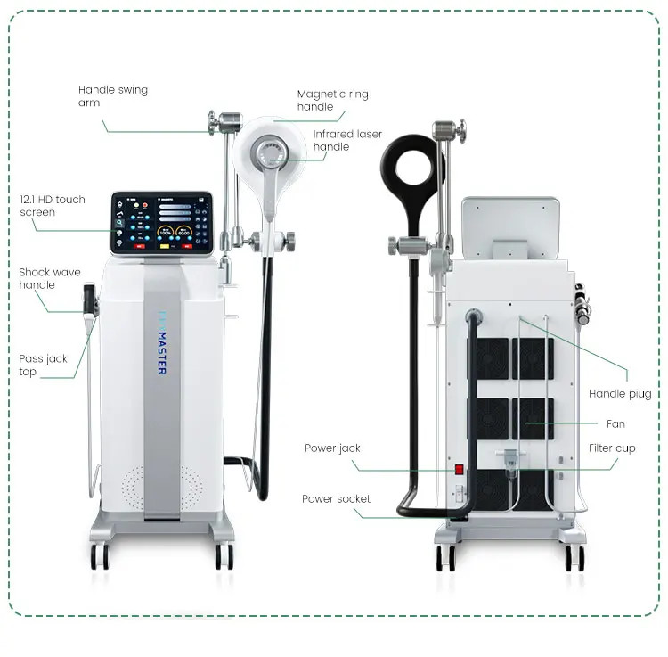 3 In1 EMTT Physio Magnetic Magneto Shock Wave Laser Physio Relax Massage Machine