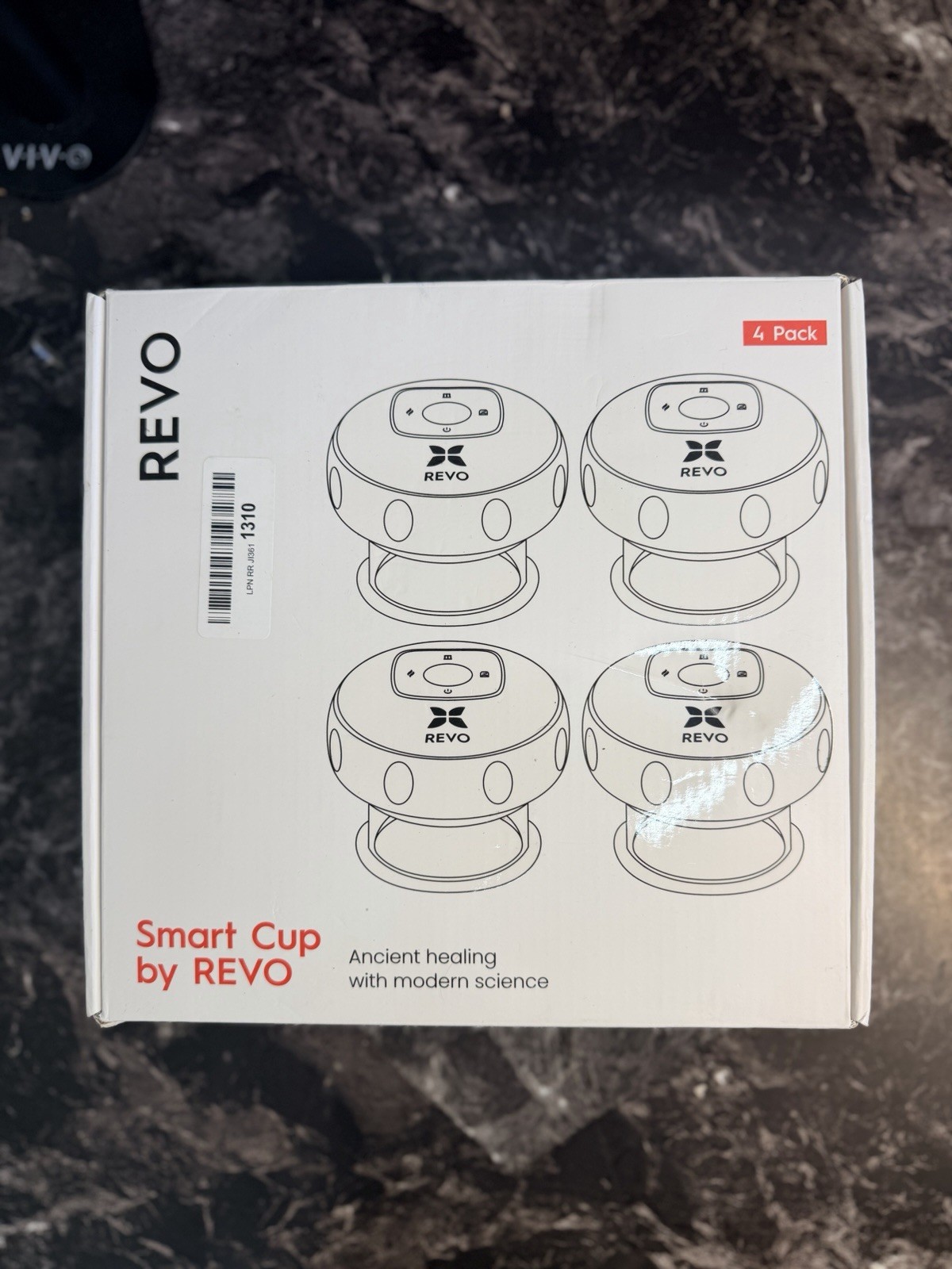 REVO The Original 4in1 Smart Cupping Therapy Massager Red Light Therapy 4 Pack