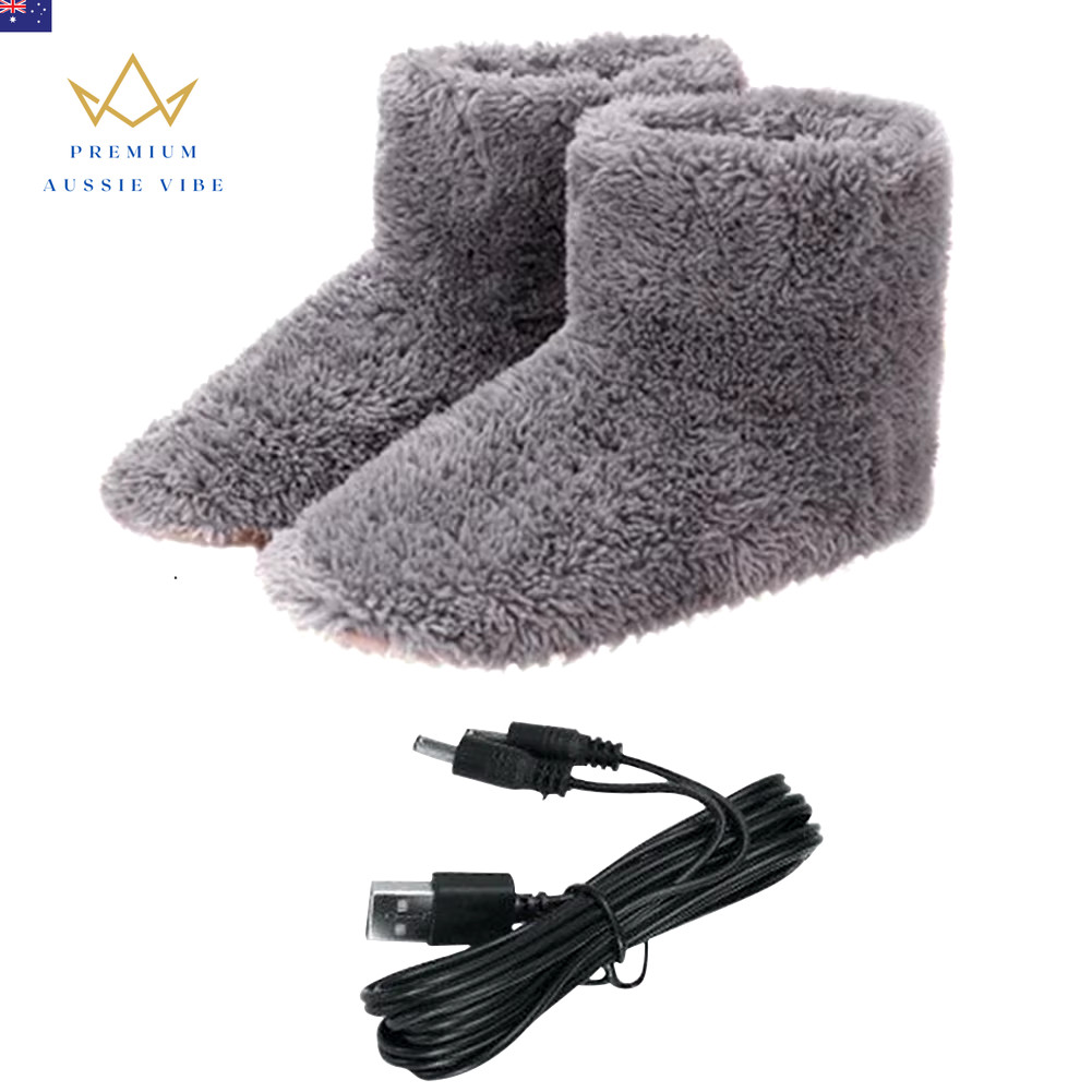 Electric Heater Foot Warmer USB Charging Power Saving Fleece Couple Warm Foot Co