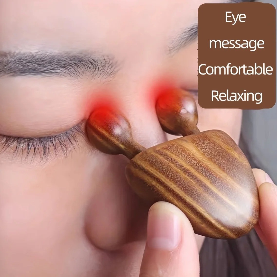 Sandalwood Face Massager Nose & Face Massager – Eye Relief Tool Snail Facial 1PC