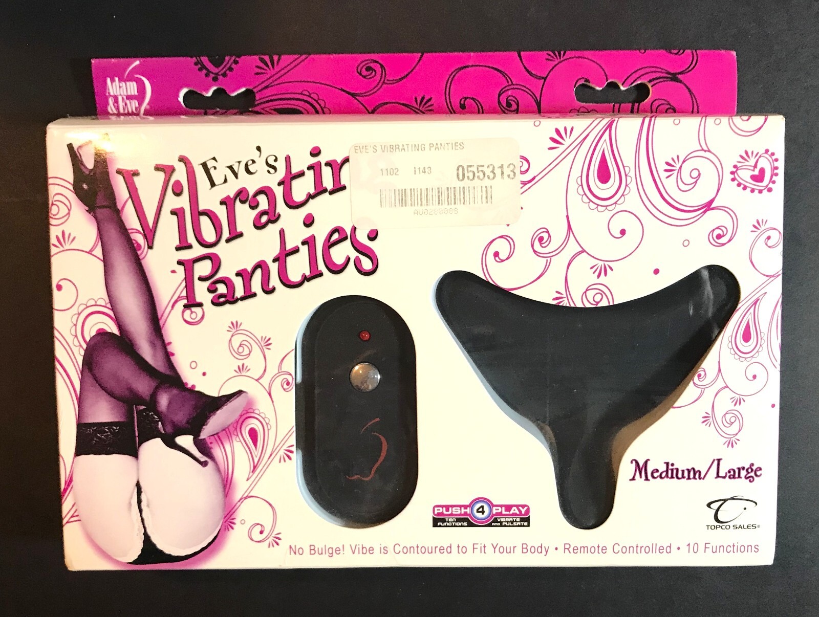 Adam & Eve Signature Toy 2010 – Eve’s Vibe/Pulse Boy Short Panty w/Remote 10-NIB