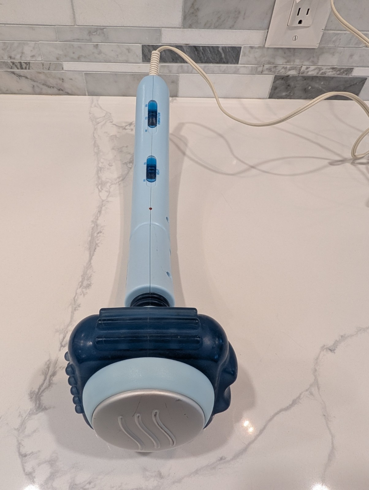 Conair Body Massager Benefits Flex Heated Wand Vibrator WM200 Blue Works Great