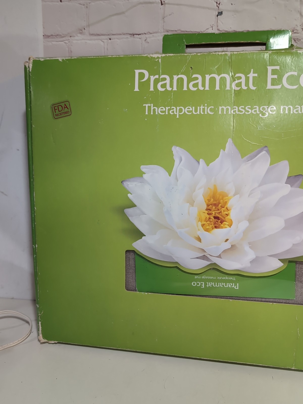 Pranamat ECO Therapeutic Acupressure Massage Mat Turquoise & Linen NIB Open Box