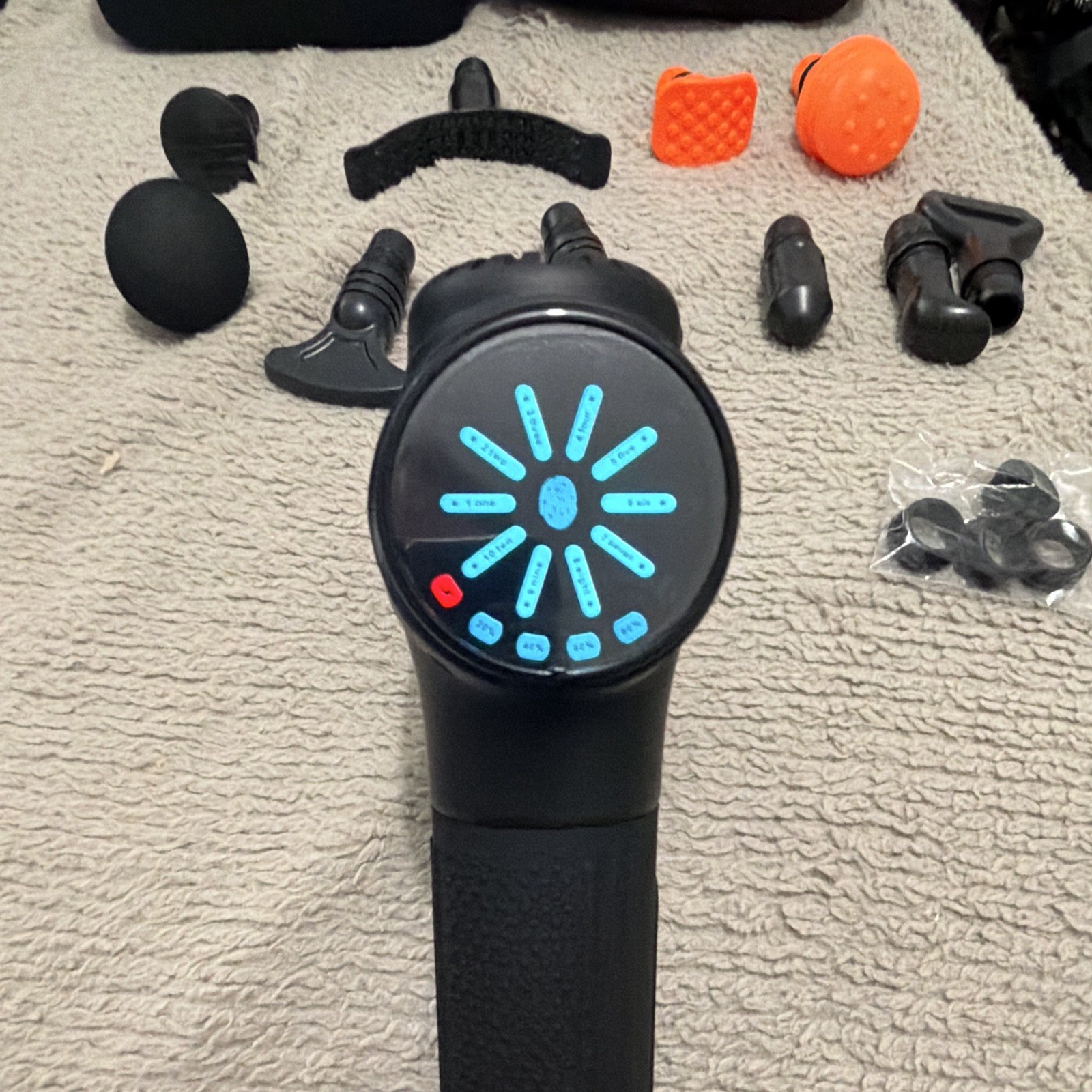 RAEMAO X6 Percussion Massage Gun Cordless Handheld 10 Heads Case Black