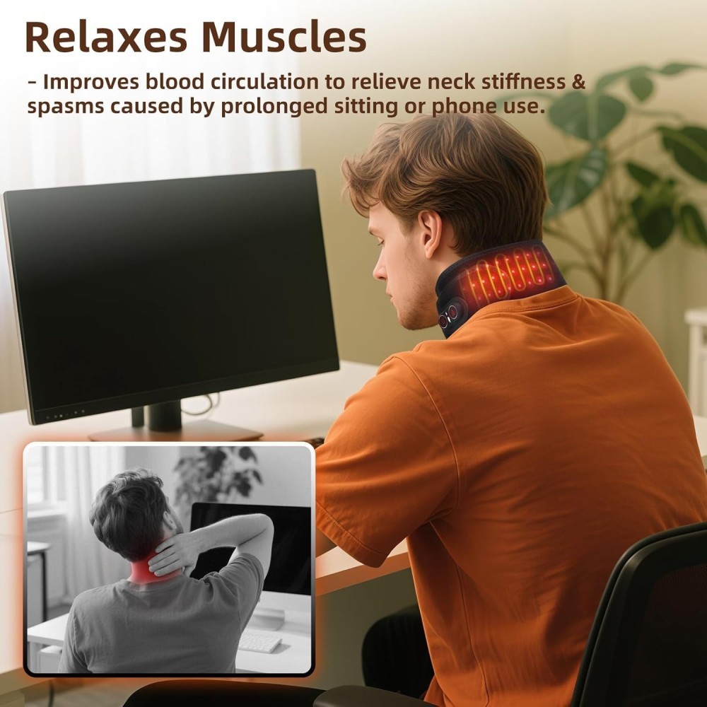 4-in-1 Neck Massager- Portable Neck /Shoulder /Back /Leg Relaxer w/Heat Function