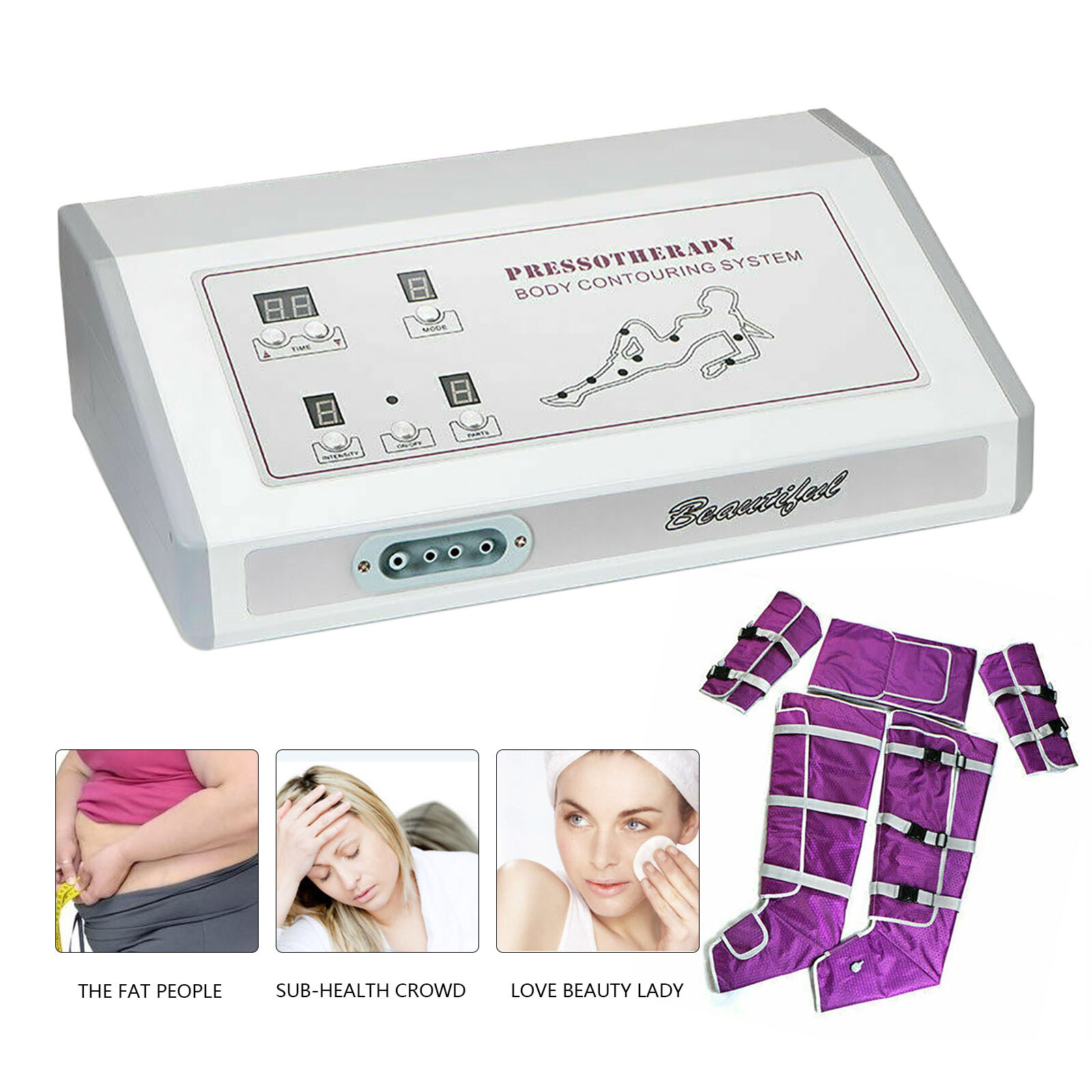 Air Pressure Pressotherapy Lymphatic Drainage Weight Loss Machine , Slimming Set