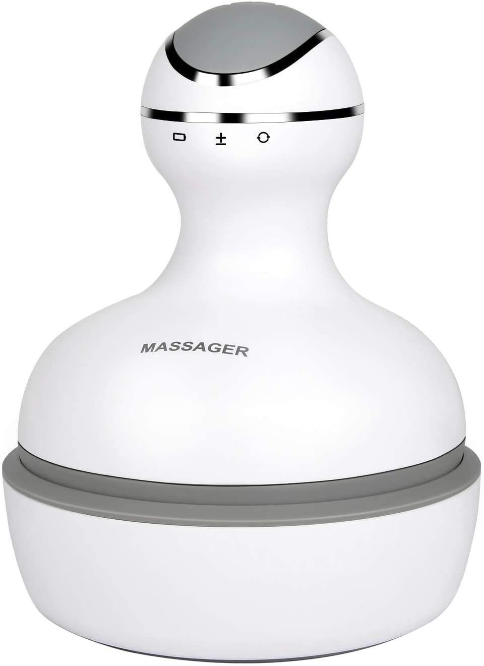 Rechargeable and Waterproof Cordless Scalp & Back Massager for All Ages – White