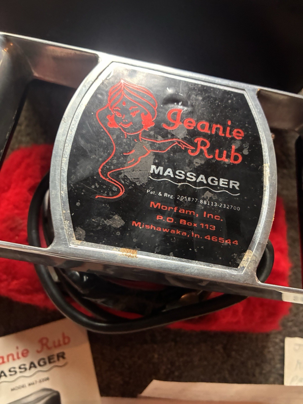 morfam Jeanie Rub Massager works great original paperwork receipt genie