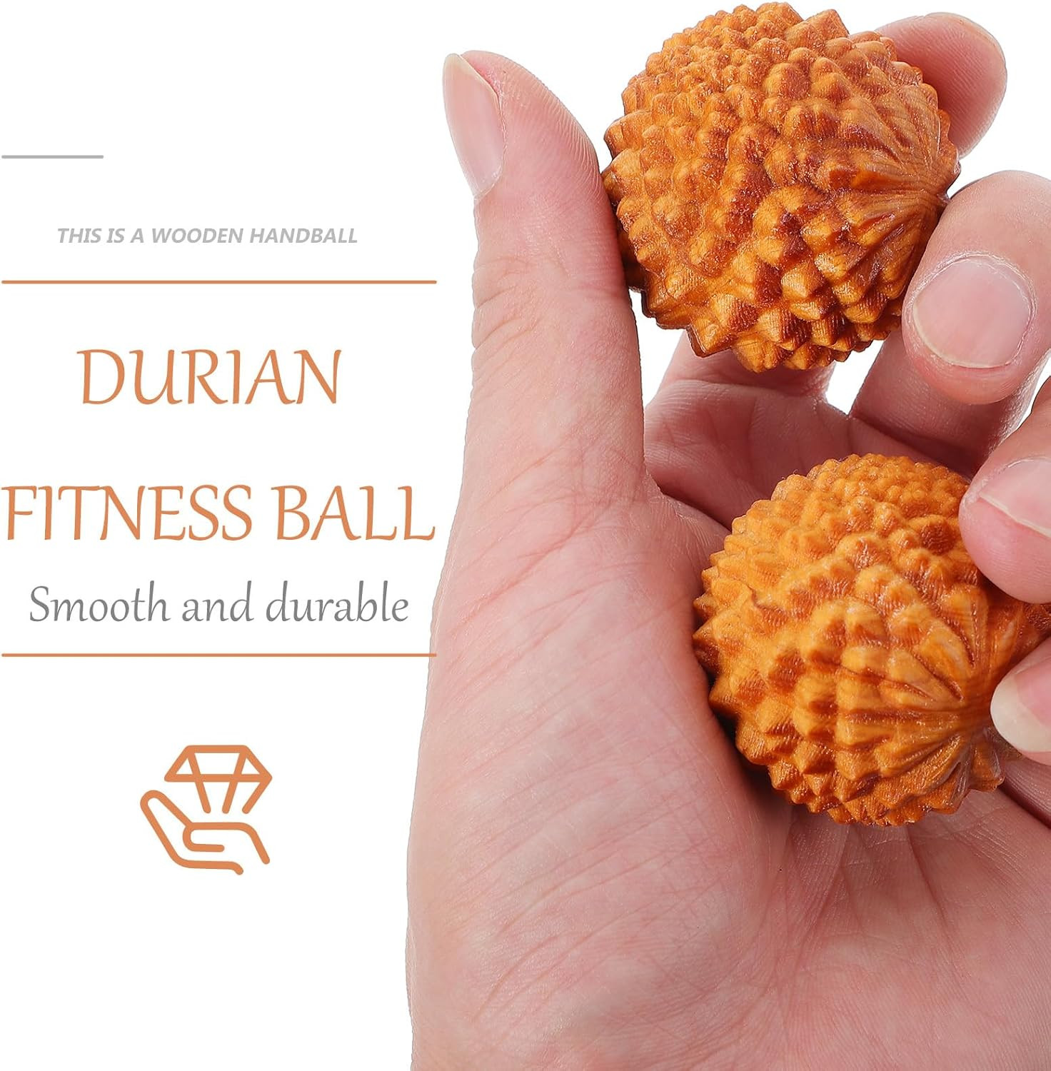 Wood Hand Exercise Ball Massage Ball Chinese Exercise Baoding Wood Massage Tools