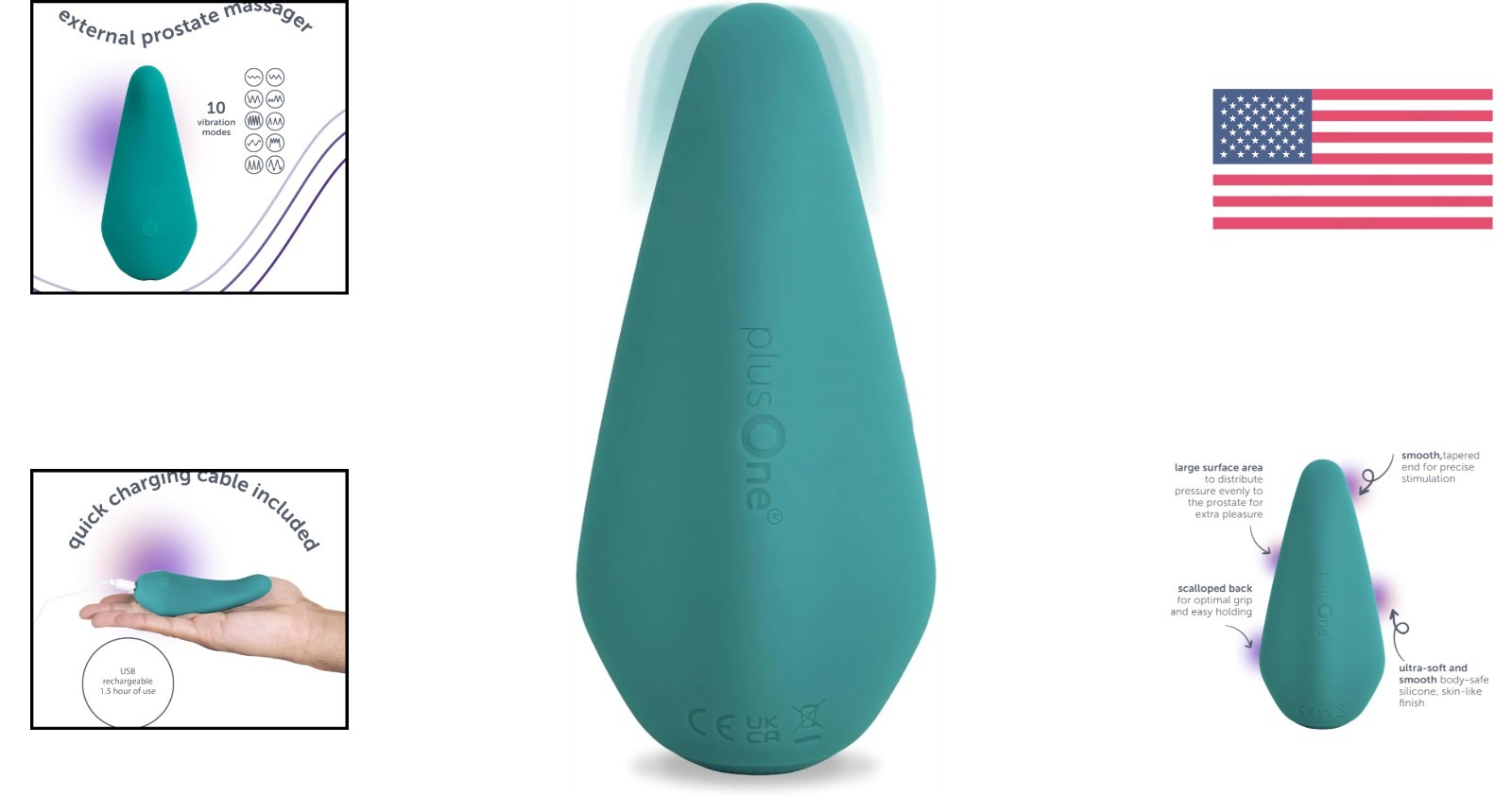 Beginner-Friendly Waterproof Prostate Massager – 10 Vibration Modes in Green