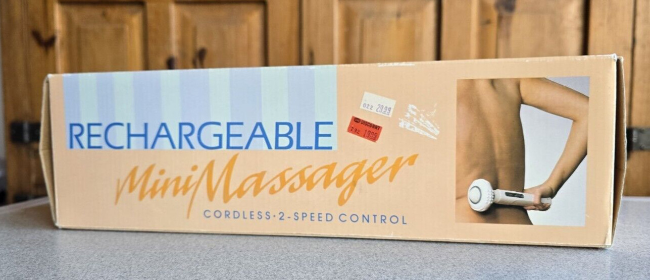 Cordless Body Massager 2 Speed Control Rechargeable Hand Held No Charger