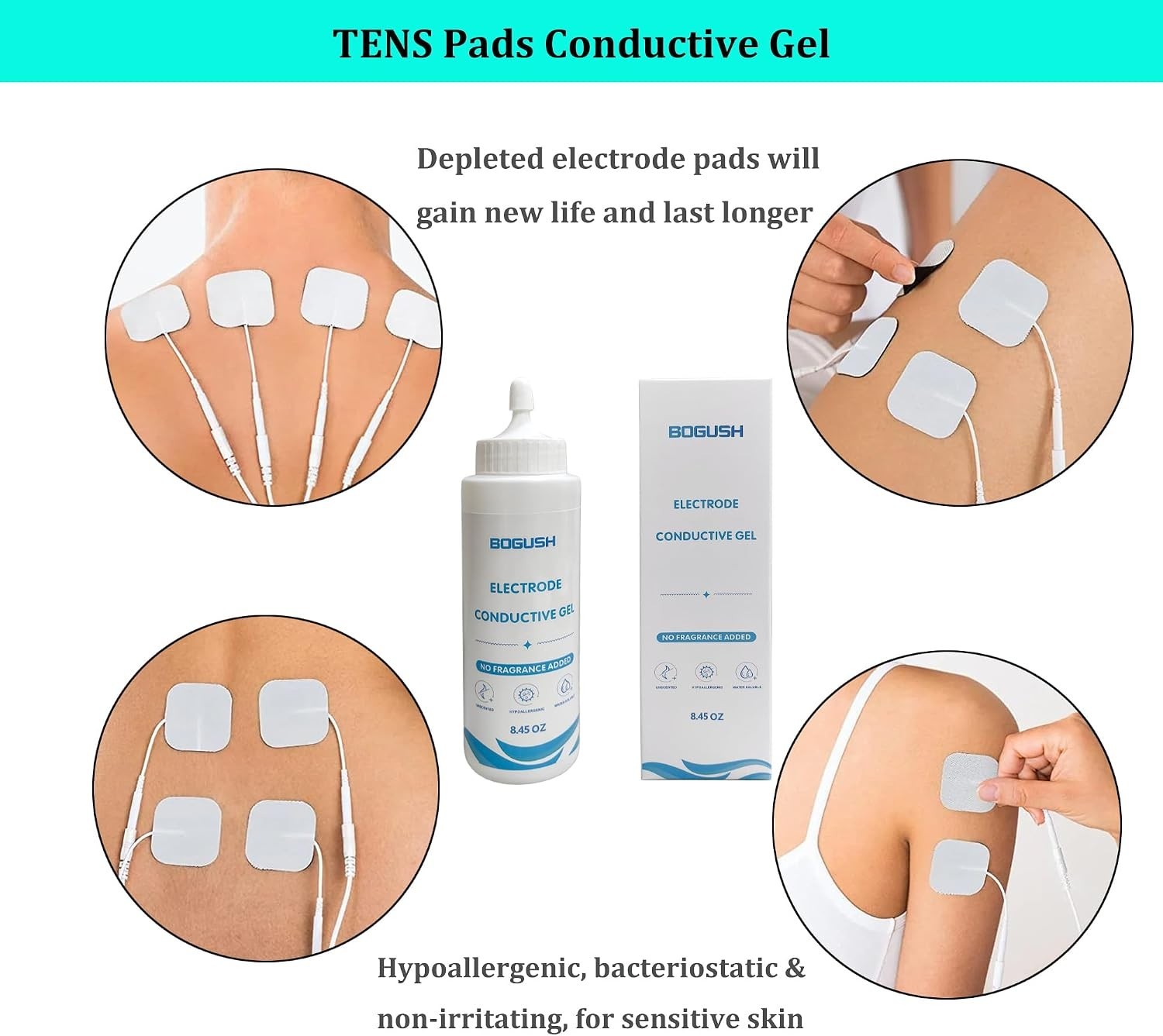 Odorless 8.45 oz Conductive Gel for TENS & EMS Electrode Pads – Safe & Effective