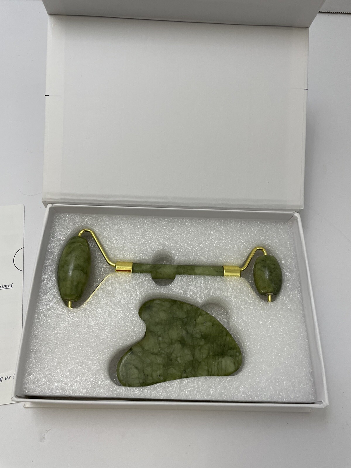 Jade Roller & Gua Sha Set – Guasha Tool for Face – Skin Care Gift Set – NEW
