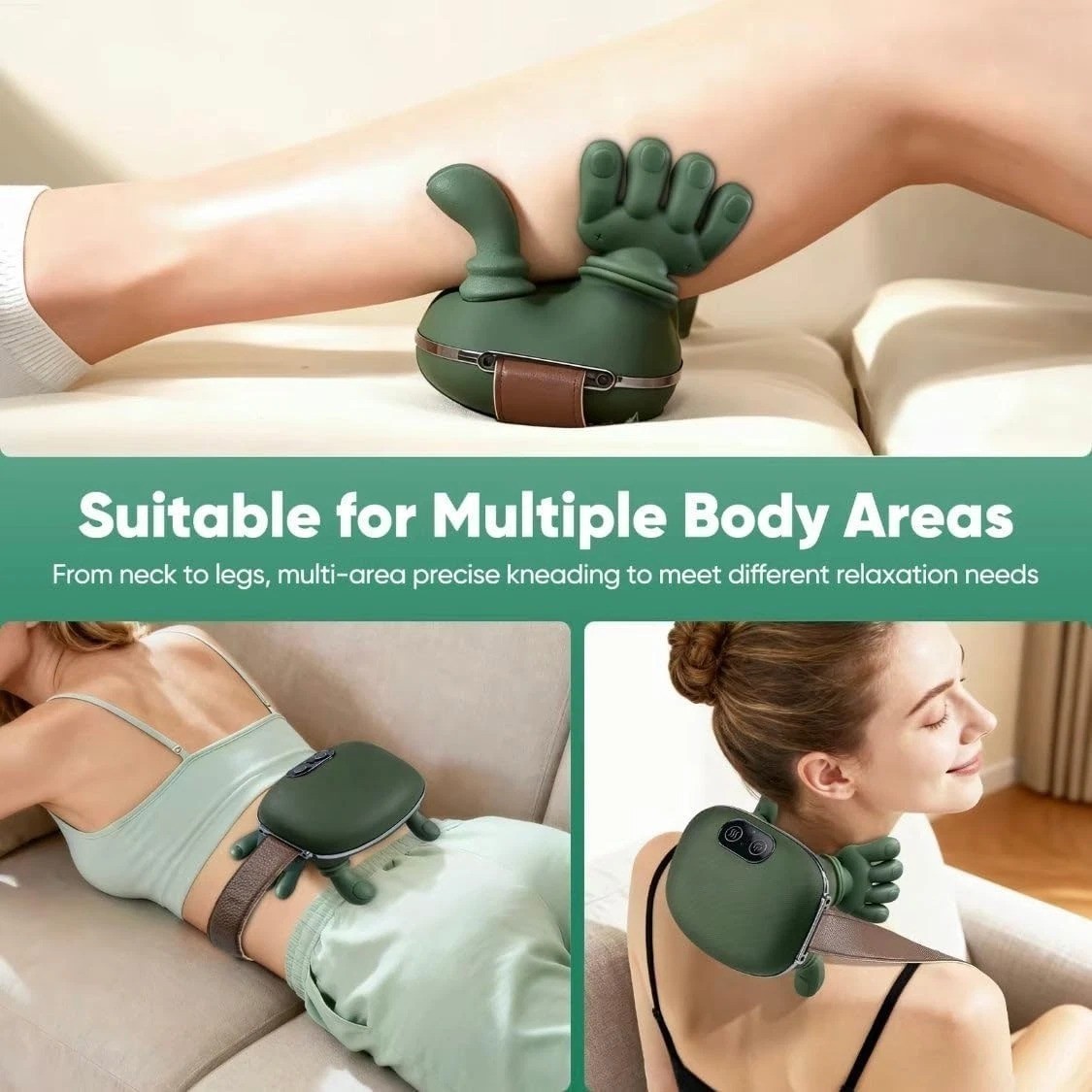Electric Neck & Shoulder Massager with Heat Shiatsu 4D Kneading Pain Relief USA