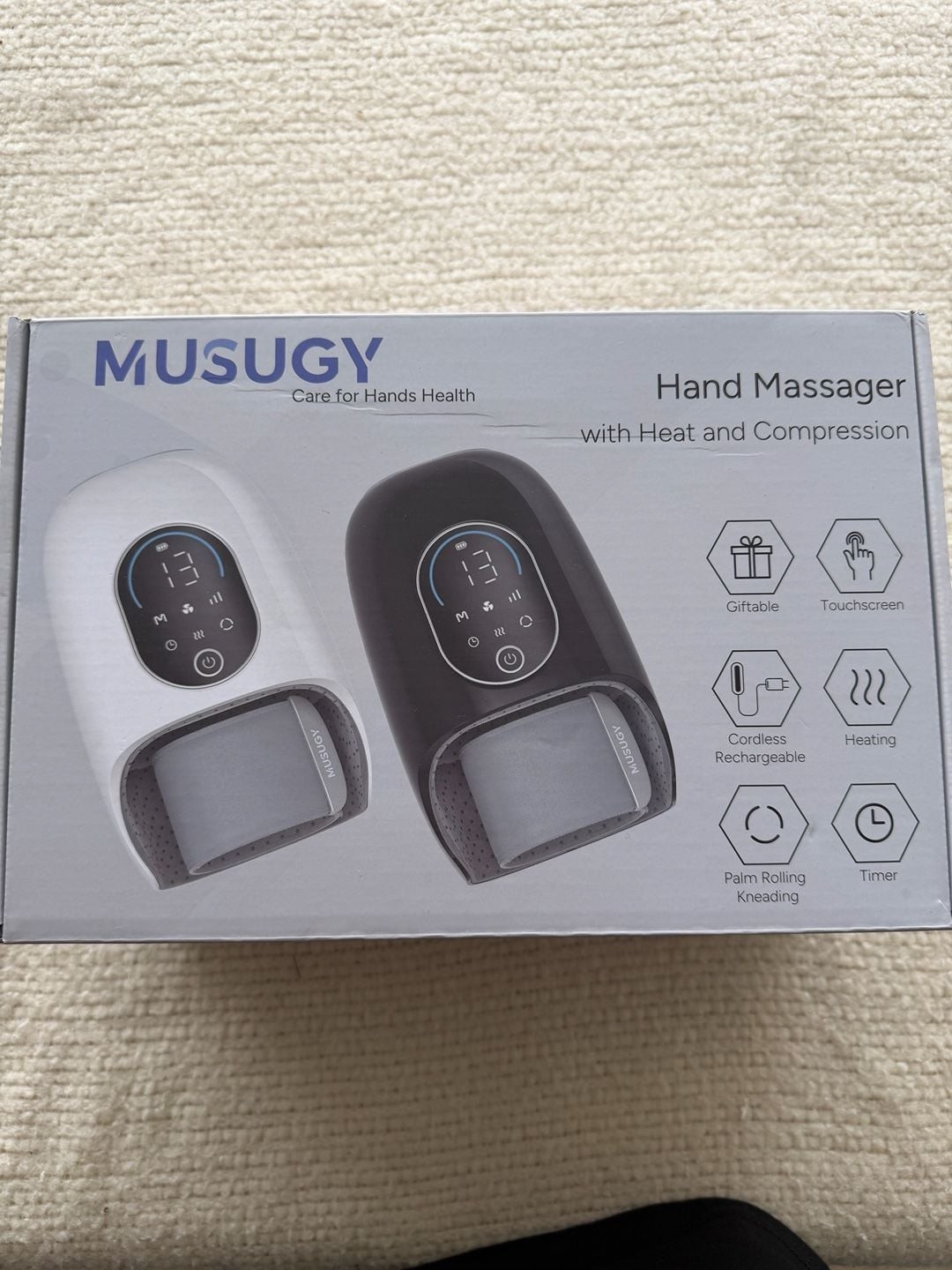 Medcursor Hand Massager with Heat and Compression white MD-HM01 – ,
