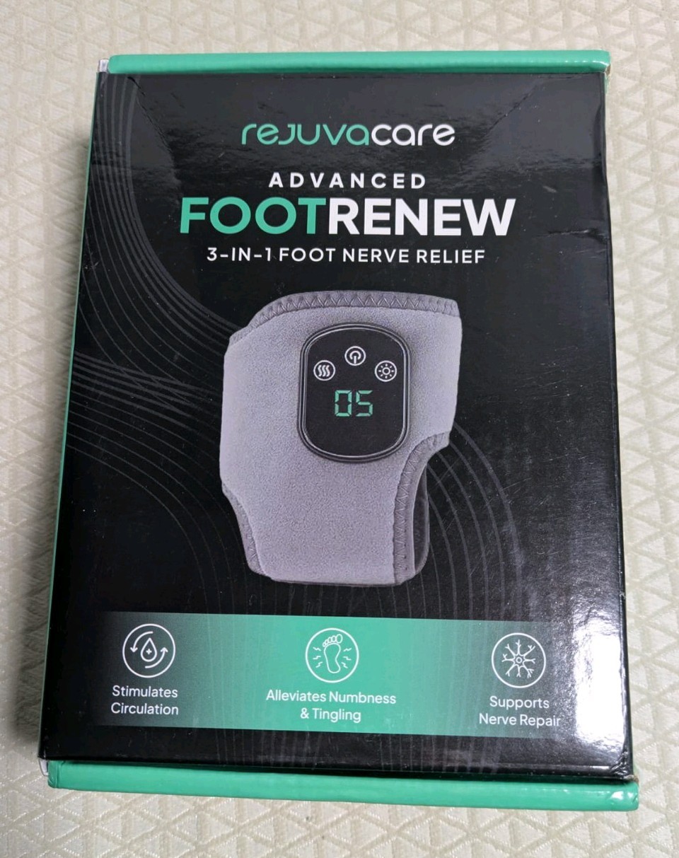 Rejuvacare Advanced FootRenew Wireless Rechargeable Massage Machine Gray 3 In 1