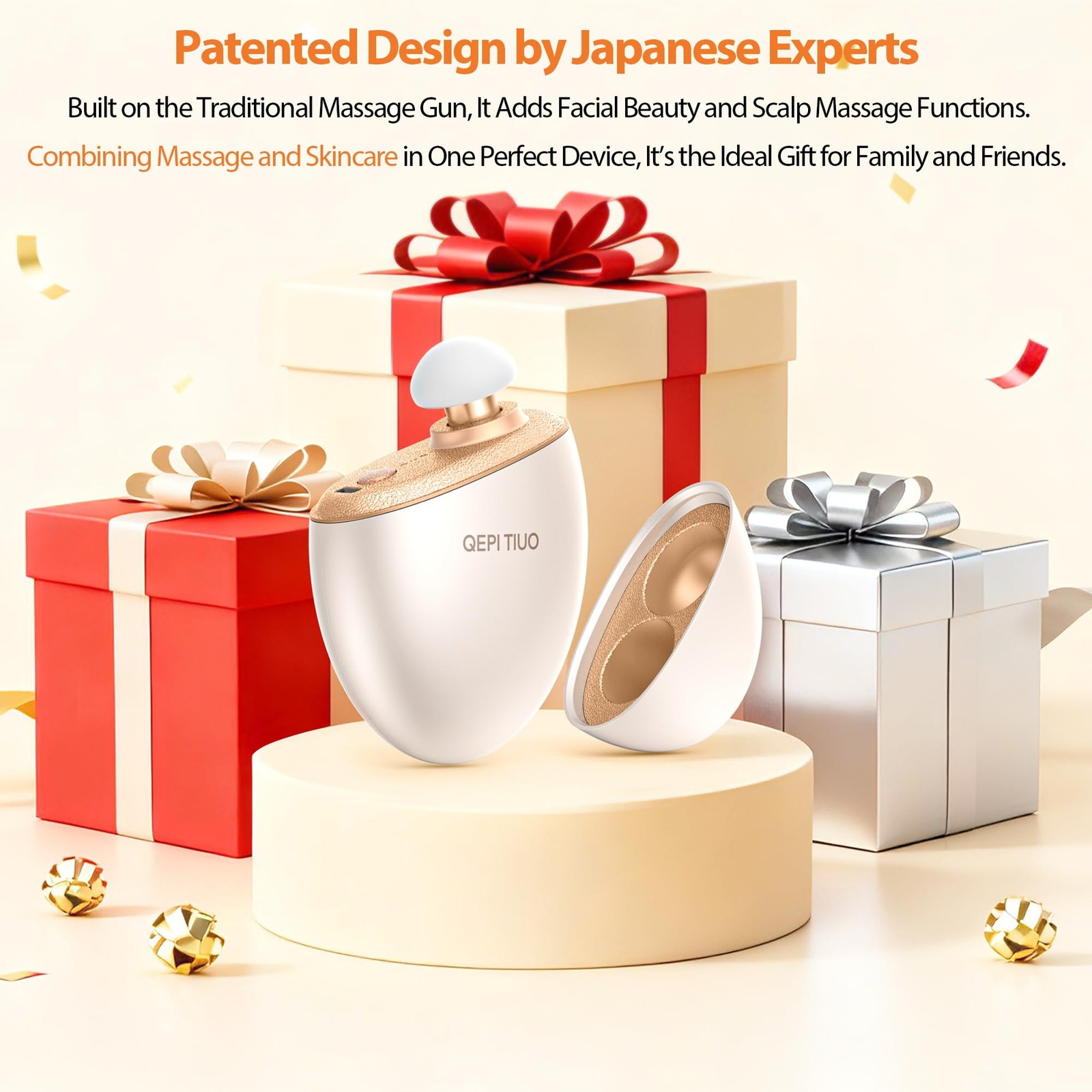 Mini Massage ,Designed by Japanese Experts,3-Pin Retractable Head (For & Scal…