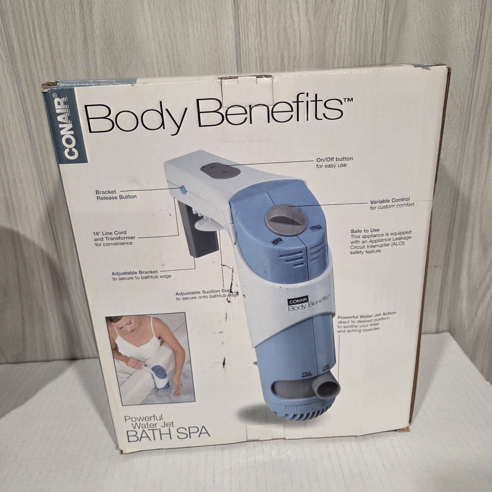 NEW Open Box Conair Body Benefits Powerful Water Jet Bath Spa 2000 BTS1D
