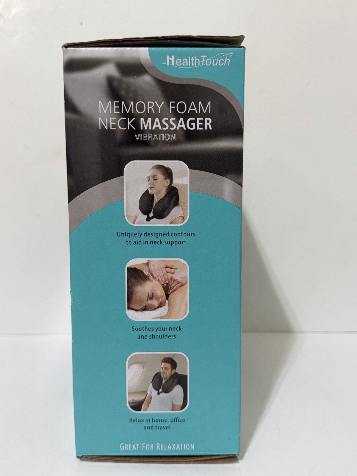 Health Touch Memory Foam Neck Massager Vibration functionality Black New