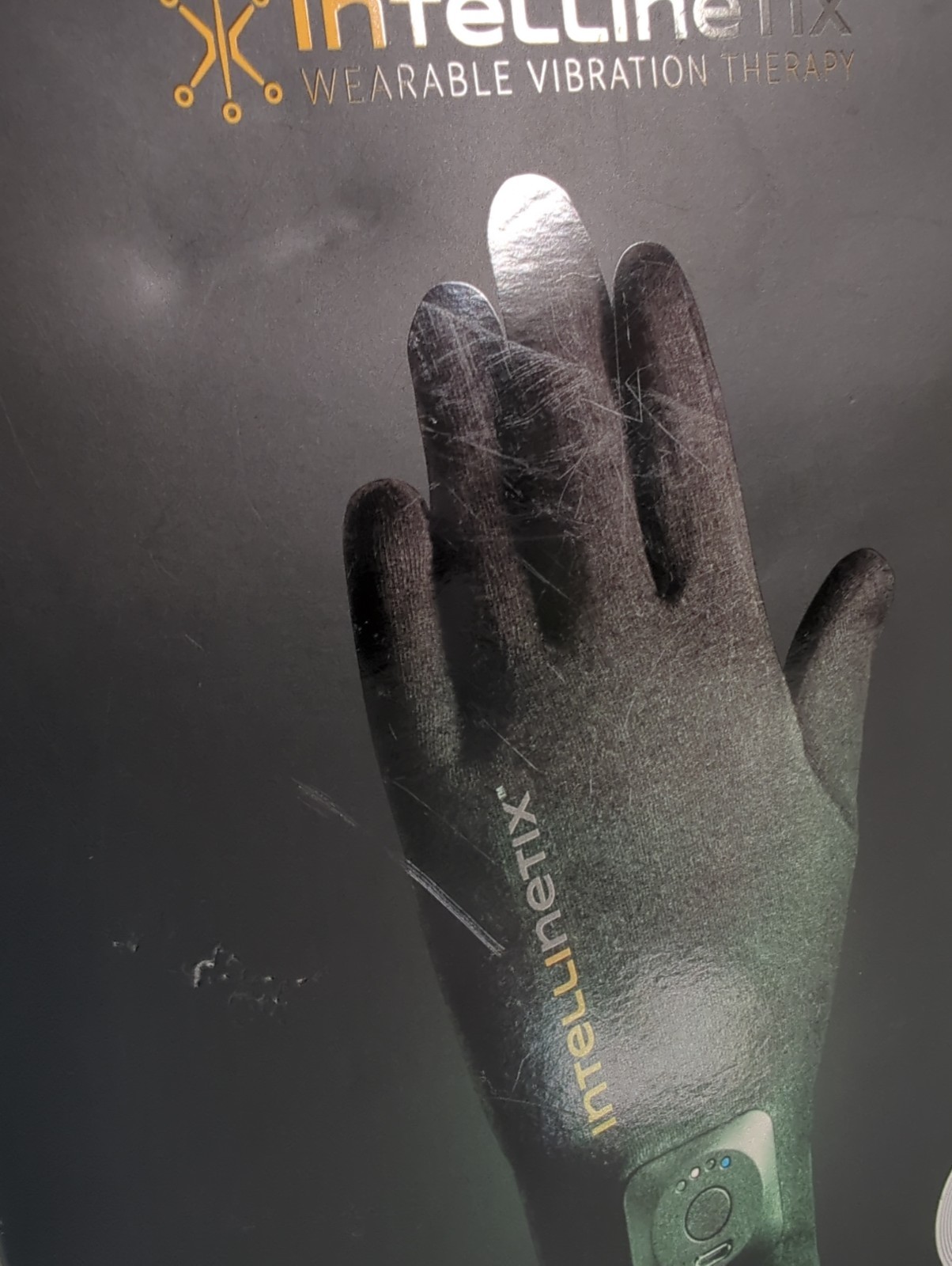 Intellinetix Vibrating Therapy Gloves Increases Circulation Reduces Pain – Large
