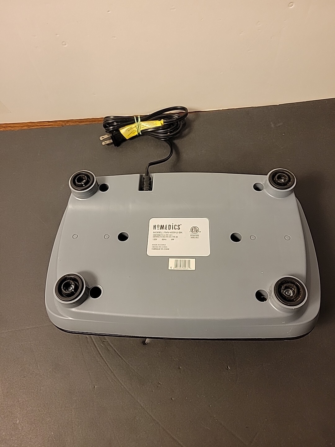 HOMEDICS MODEL FMV-400H 120V 60HZ 8W FOOT MASSAGER