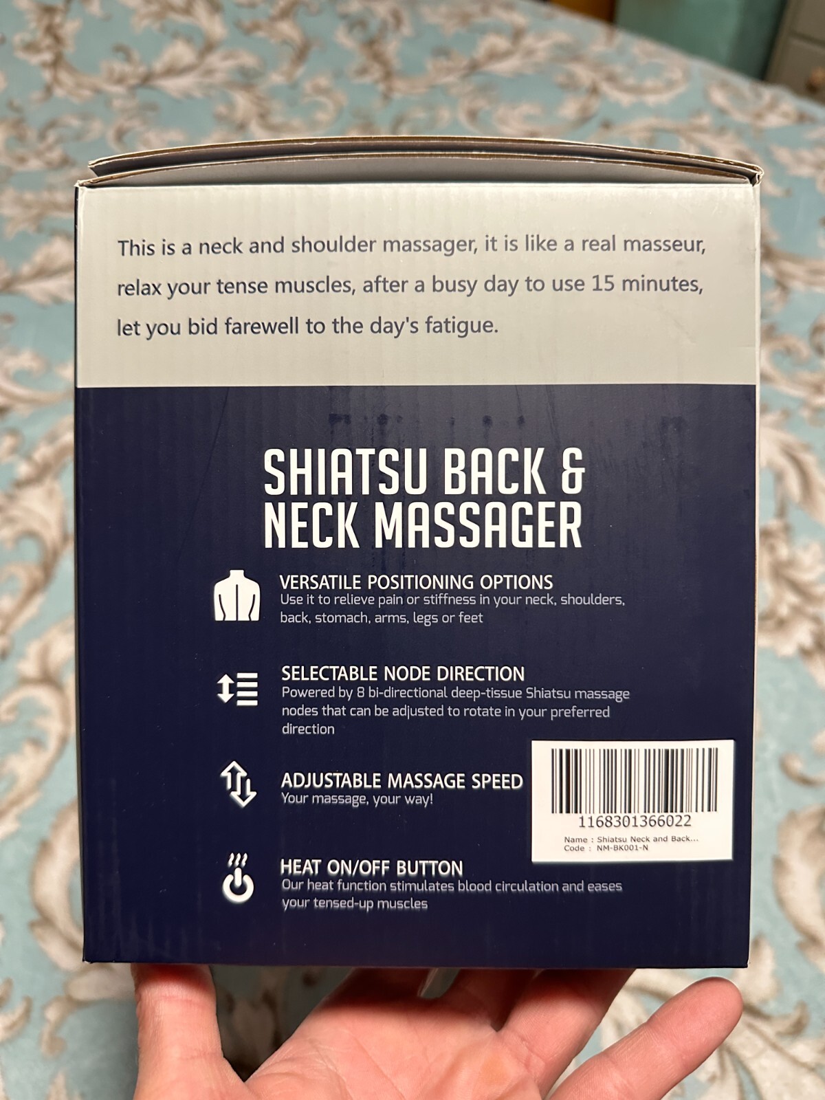 DAILY LIFE SHIATSU BACK & NECK MASSAGER WITH HEAT / DEEP KNEADING / ZC-3002