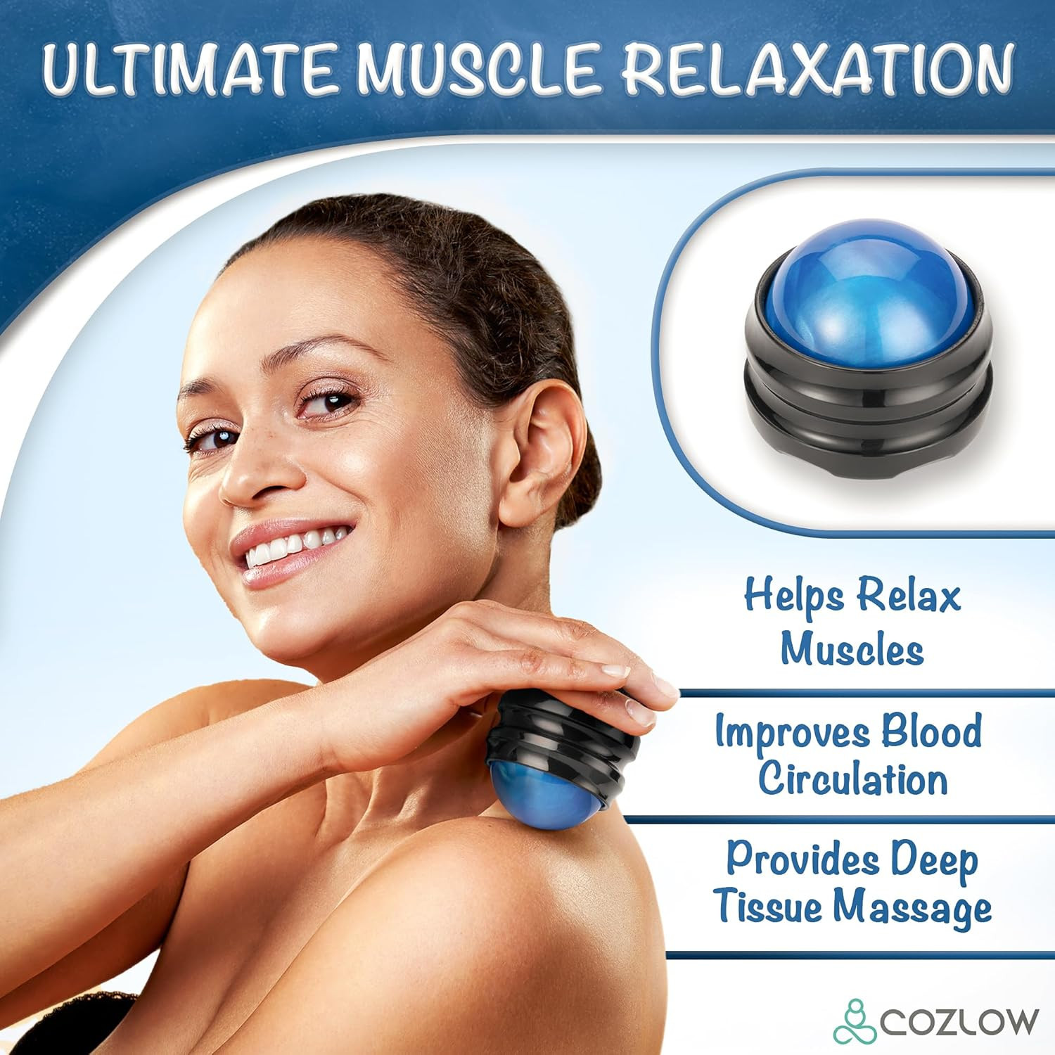 Massage Ball, Muscle Massager Roller Tool for Trigger Point Deep Tissue Release,