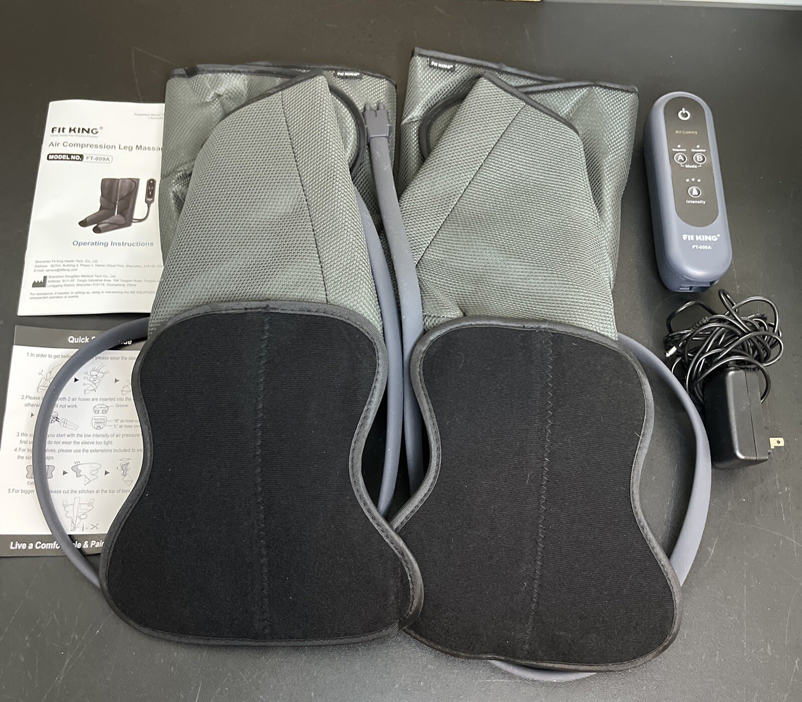 Fit King Air Compression Leg Massager Model FT-009A Manual Included